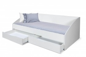 Кровать одинарная "Фея - 3" (симметричная) New/(белый / белый / ДВПО: белый) в Муромцево - muromcevo.katalogmebeli.com | фото 3