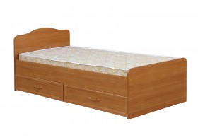 Кровать одинарная с ящиками 800-1 без матраса (круглые спинки) Вишня Оксфорд в Муромцево - muromcevo.katalogmebeli.com | фото