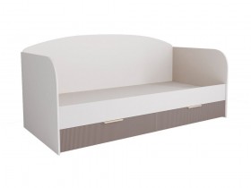 Кровать с ящиками ДКД 2000.1 Лавис (Белый софт/Грей софт/корпус Белый) в Муромцево - muromcevo.katalogmebeli.com | фото