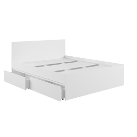 Кровать с ящиками К1.6М Мадера Белый в Муромцево - muromcevo.katalogmebeli.com | фото 3