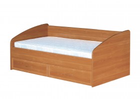 Кровать с ящиками с задней спинкой 900-1 без матраса Вишня Оксфорд в Муромцево - muromcevo.katalogmebeli.com | фото