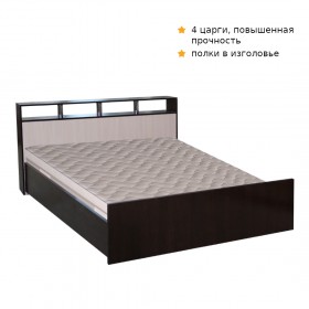 Кровать ТРОЯ 1200 Венге-Дуб бел. в Муромцево - muromcevo.katalogmebeli.com | фото