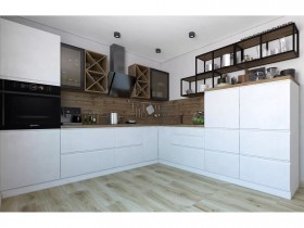 Модульная кухня Бронкс 1,8 м (Кварц) в Муромцево - muromcevo.katalogmebeli.com | фото 5