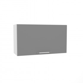 Квадро ВПГ 800 шкаф верхний горизонтальный высокий (Ваниль кожа/корпус Серый) в Муромцево - muromcevo.katalogmebeli.com | фото
