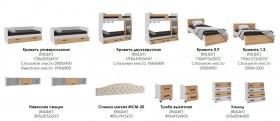 Лючия кровать 0,9 белый/ателье светлое в Муромцево - muromcevo.katalogmebeli.com | фото 2
