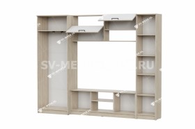 Мебель для гостиной МГС 3 Исполнение 1 Дуб Сонома / Белый в Муромцево - muromcevo.katalogmebeli.com | фото 3
