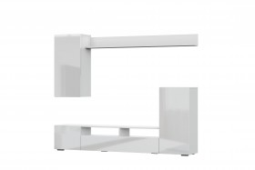 Мебель для гостиной МГС 4 (Белый/Белый глянец) в Муромцево - muromcevo.katalogmebeli.com | фото 7