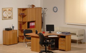 Мебель для персонала Рубин 42 Светлый миланский орех в Муромцево - muromcevo.katalogmebeli.com | фото 2