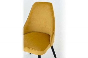 Набор стульев Милан 2 шт (желтый велюр/черный) в Муромцево - muromcevo.katalogmebeli.com | фото 3