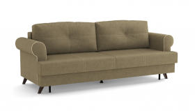 Оливер / диван - кровать 3-х местн. (еврокнижка) (велюр велутто коричневый 23 в Муромцево - muromcevo.katalogmebeli.com | фото