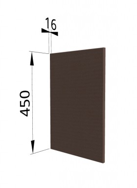 Панель торцевая (для шкафа горизонтального высокого) ВПГ Квадро (Шоколад кожа) в Муромцево - muromcevo.katalogmebeli.com | фото