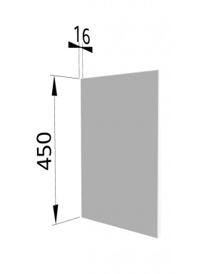 Панель торцевая (для шкафа горизонтального высокого) ВПГ Ройс (Белый софт) в Муромцево - muromcevo.katalogmebeli.com | фото