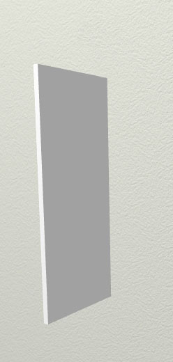 Панель торцевая П Капля (для шкафа верхнего) Белый в Муромцево - muromcevo.katalogmebeli.com | фото
