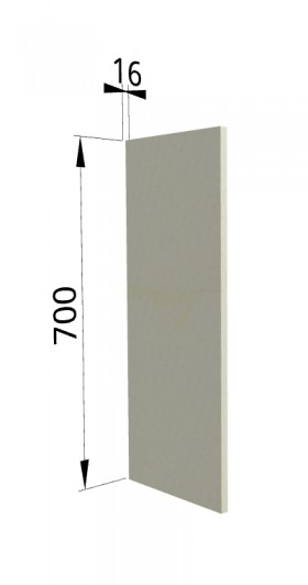 Панель торцевая П Квадро (для шкафа верхнего) Ваниль кожа в Муромцево - muromcevo.katalogmebeli.com | фото