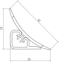 Плинтус LB-23, L=3000мм, черный матовый в Муромцево - muromcevo.katalogmebeli.com | фото 2