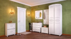 Шкаф 2-х дверный комбинированный "Каролина" (патина) в Муромцево - muromcevo.katalogmebeli.com | фото 8