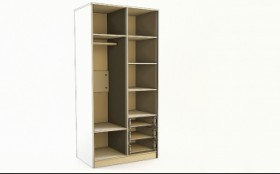 Шкаф 2-х створчатый с ящиками Грэйси (Розовый/Серый/корпус Клен) в Муромцево - muromcevo.katalogmebeli.com | фото 3