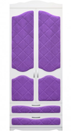 Шкаф 2-х створчатый с ящиками серии Иллюзия 32 Фиолетовый в Муромцево - muromcevo.katalogmebeli.com | фото