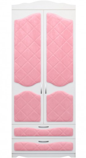 Шкаф 2-х створчатый с ящиками серии Иллюзия 36 Светло-розовый в Муромцево - muromcevo.katalogmebeli.com | фото
