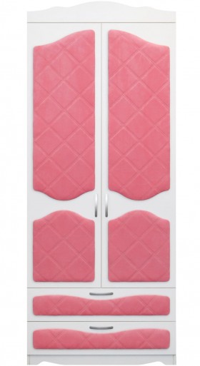 Шкаф 2-х створчатый с ящиками серии Иллюзия 89 Розовый в Муромцево - muromcevo.katalogmebeli.com | фото