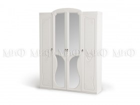 Шкаф 4-створчатый Мария (Белый глянец) в Муромцево - muromcevo.katalogmebeli.com | фото