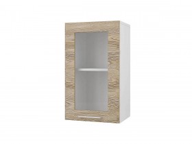 Шкаф 40 с витриной Полонез (Сосна Бран/Белый) в Муромцево - muromcevo.katalogmebeli.com | фото