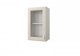 Шкаф с витриной Принцесса (Бежевый/Белый/ширина 400) в Муромцево - muromcevo.katalogmebeli.com | фото