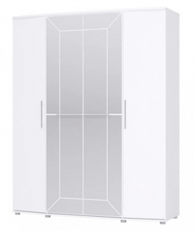 Шкаф 4х дверный Амели 1805 Белый в Муромцево - muromcevo.katalogmebeli.com | фото