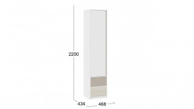 Шкаф для белья комбинированный «Сканди» Дуб Гарден/Белый/Глиняный серый в Муромцево - muromcevo.katalogmebeli.com | фото 3