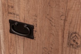 Шкаф для белья «Пилигрим» (Дуб Каньон светлый, Фон серый) в Муромцево - muromcevo.katalogmebeli.com | фото 4