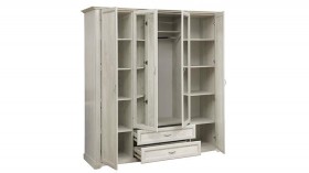 Шкаф для одежды "Сохо" (бетон пайн белый/2 ящика/зеркало) в Муромцево - muromcevo.katalogmebeli.com | фото 6
