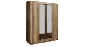 Шкаф для одежды "Фантазия" (дуб каньон/белый/кальяри/4 двери) в Муромцево - muromcevo.katalogmebeli.com | фото