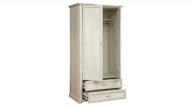 Шкаф для одежды "Сохо" (бетон пайн белый/2 ящика/зеркало) в Муромцево - muromcevo.katalogmebeli.com | фото 3