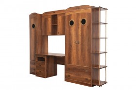 Шкаф комбинированный для белья «Навигатор» (Дуб Каньон) в Муромцево - muromcevo.katalogmebeli.com | фото 6