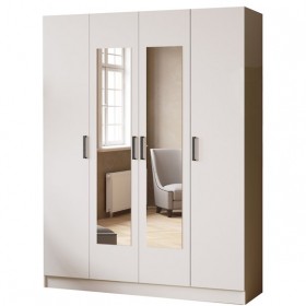Шкаф комбинированный Ларс (1,6) белый в Муромцево - muromcevo.katalogmebeli.com | фото