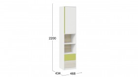 Шкаф комбинированный «Сканди» Дуб Гарден/Белый/Зеленый в Муромцево - muromcevo.katalogmebeli.com | фото 4