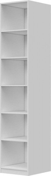 Шкаф ШР-1 без зеркала Вива (Белый/Белый глянец/Платина) в Муромцево - muromcevo.katalogmebeli.com | фото 2