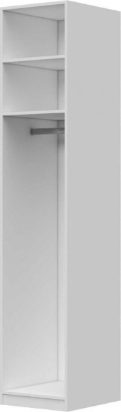 Шкаф ШР-1 без зеркала Вива (Белый/Белый глянец/Платина) в Муромцево - muromcevo.katalogmebeli.com | фото 3