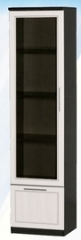 Шкаф средний с ящиком и стеклодверью ДЛЯ ГОСТИНОЙ ШСЯС-450 Венге/Дуб выбеленный в Муромцево - muromcevo.katalogmebeli.com | фото