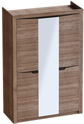 Шкаф трехдверный Соренто Дуб стирлинг/Кофе структурный матовый в Муромцево - muromcevo.katalogmebeli.com | фото 1