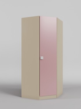 Шкаф угловой (угловая секция) Грэйси (Розовый/корпус Клен) в Муромцево - muromcevo.katalogmebeli.com | фото