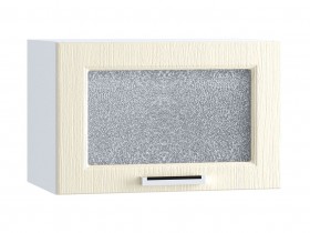 Шкаф верхний горизонтальный со стеклом 500, ШВГС 500 (Клен кремовый/корпус белый) в Муромцево - muromcevo.katalogmebeli.com | фото