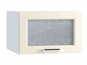 Шкаф верхний горизонтальный со стеклом 510, ШВГС 510 (Клен крем/корпус белый) в Муромцево - muromcevo.katalogmebeli.com | фото