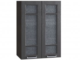 Шкаф верхний со стеклом 609, ШВС 609 новый (Клен серый/корпус венге) в Муромцево - muromcevo.katalogmebeli.com | фото