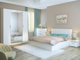 Спальня Тиффани (Белый текстурный) в Муромцево - muromcevo.katalogmebeli.com | фото