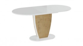 Стол обеденный «Монреаль» Тип 1 (Белый глянец/Бунратти) в Муромцево - muromcevo.katalogmebeli.com | фото 2
