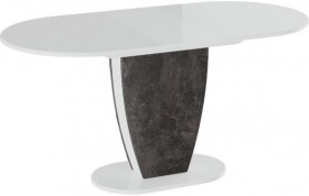 Стол обеденный «Монреаль» Тип 1 (Белый глянец/Моод темный) в Муромцево - muromcevo.katalogmebeli.com | фото 2