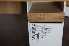 Стол с ящиками «Оксфорд» (Ривьера/Белый с рисунком) в Муромцево - muromcevo.katalogmebeli.com | фото 9