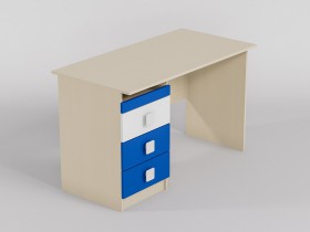 Стол (прямая столешница) Скай люкс (Синий/Белый/корпус Клен) в Муромцево - muromcevo.katalogmebeli.com | фото