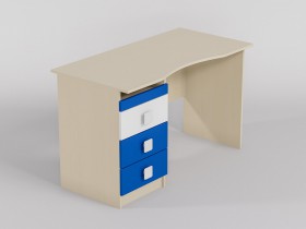 Стол (столешница с выемкой) Скай люкс (Синий/Белый/корпус Клен) в Муромцево - muromcevo.katalogmebeli.com | фото 1